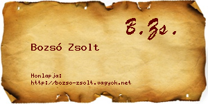 Bozsó Zsolt névjegykártya
